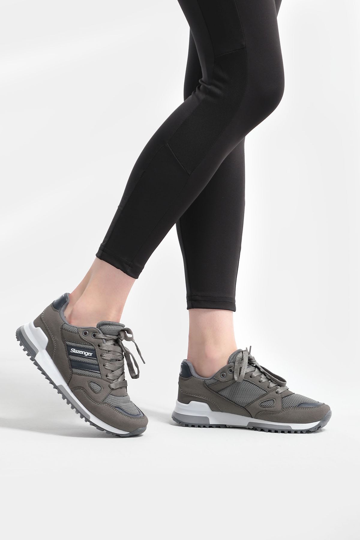 کفش کتانی مارون یونیسکس خاکستری تیره Slazenger