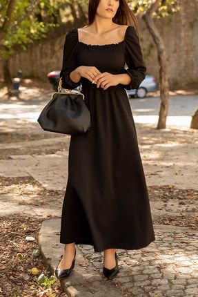 Kadın Siyah Elbise ELBISEDELISI-0020