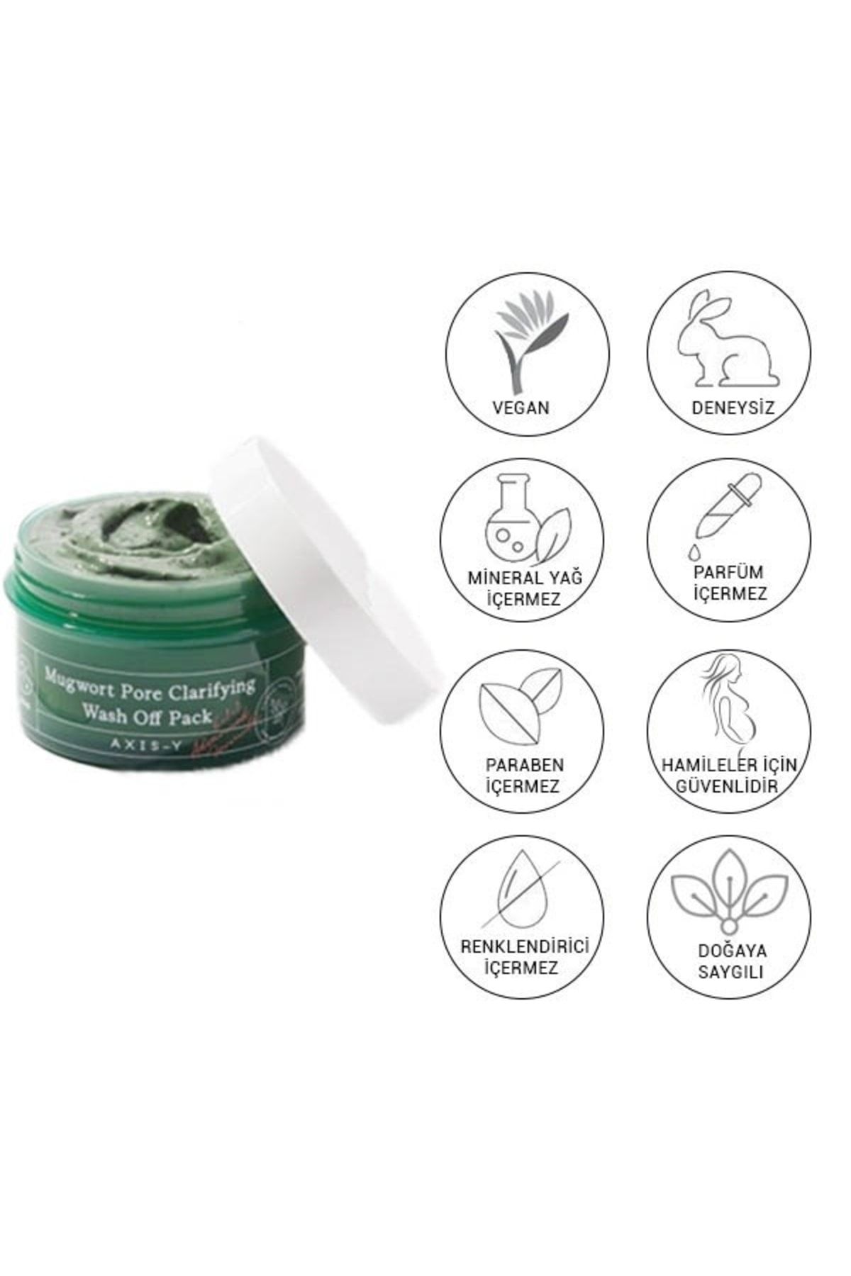 AXIS-Y-100ml Mugwort Pore Clarifying Wash Off Pack - Gentle Clay Mask That Purifies Pores and Impurities 1
