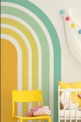 Ombre Geçişli Rainbow Dekoratif Çocuk Odası Sticker TA-CS477