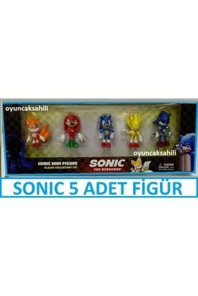 Sonıc 5 Adet Oyuncak Figür Sonik 5 Li Çizgi Film Karakteri Sonic vel180