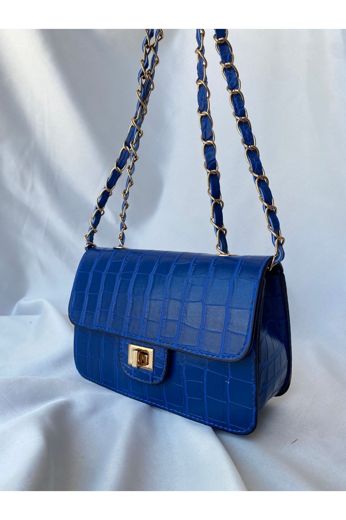 melecco Baguette Crocodile Snakeskin Patterned Hand and Shoulder