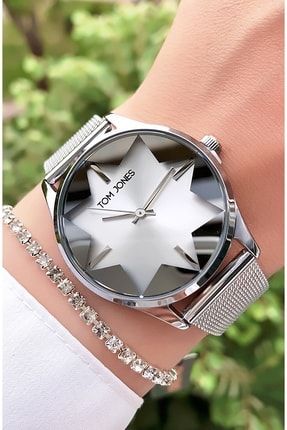 Marka Yıldız Model Hasır Kordon Bayan Saat Bileklik Hediyeli TMJ045967TGF