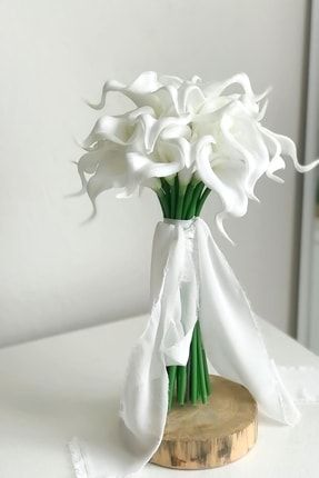 Gelin Buketi Beyaz Islak Gala Yaka Çiçeği fca4012