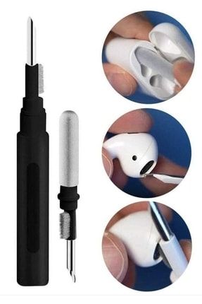 Airpods Uyumlu Kulaklık Temizleme Kiti Kalemi Tablet Hoparlör Kulaklık Temizleme Kit 5 In 1 Ürün Temizleme Kiti siyah 2
