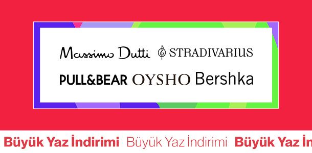 Pull & Bear, Bershka, Stradivarius, Oysho, Massimo Dutti - Büyük Yaz İndirimi