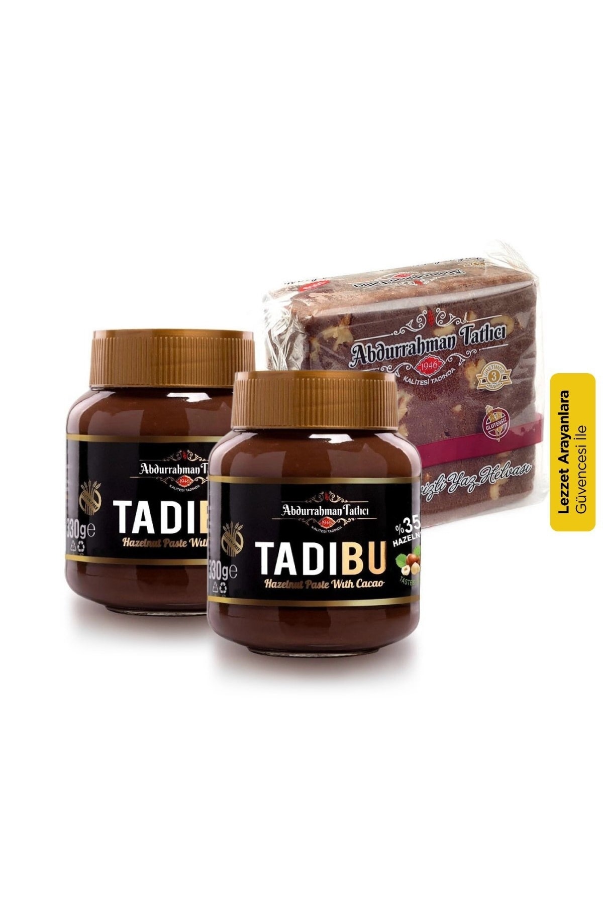 Abdurrahman Tatlıcı 330gr Tadıbu 2'li + Kakaolu Cevizli Helva