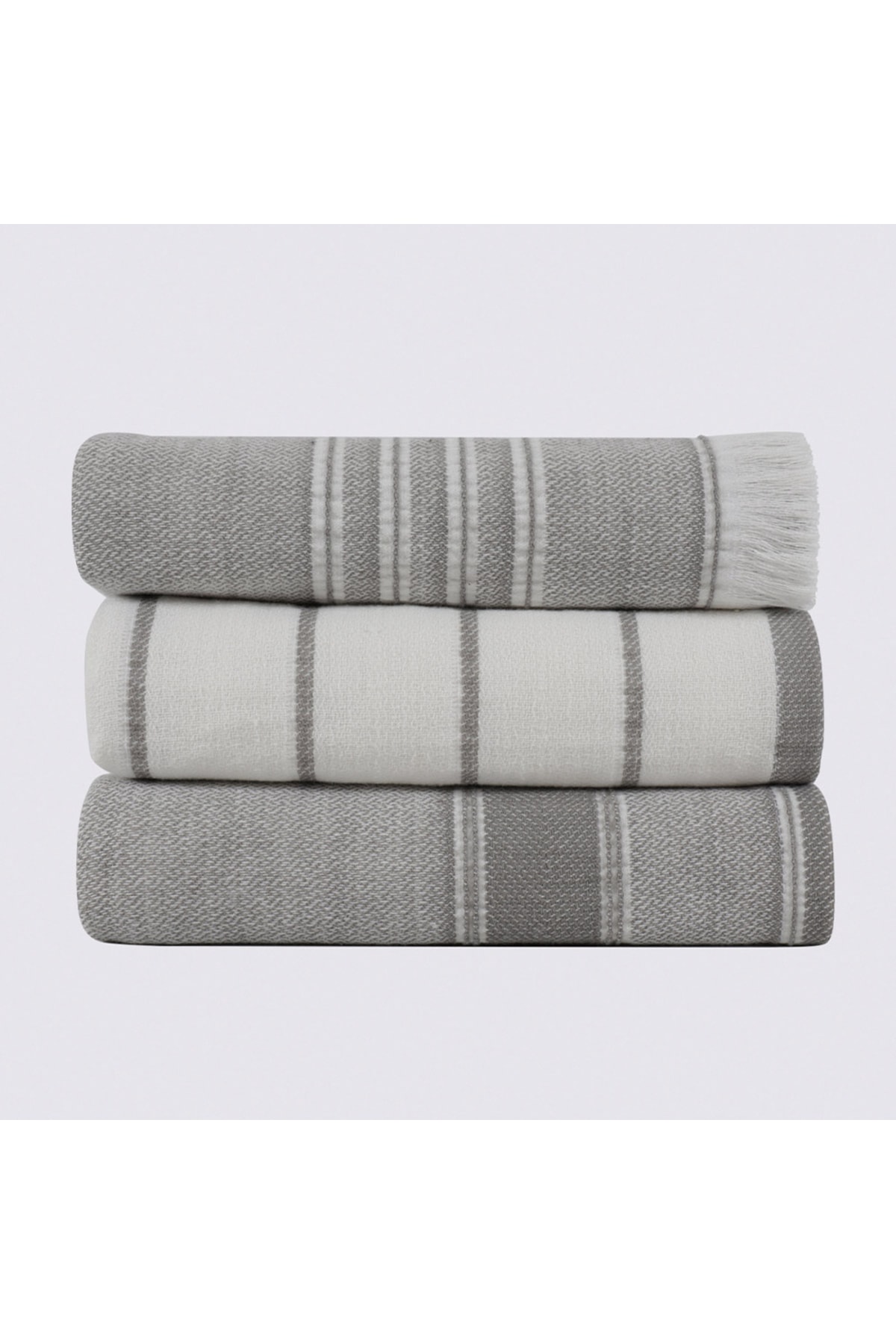 حوله  خاکستری اکوکاتنEcocotton | STK-45931 اورجینال - تصویر 8