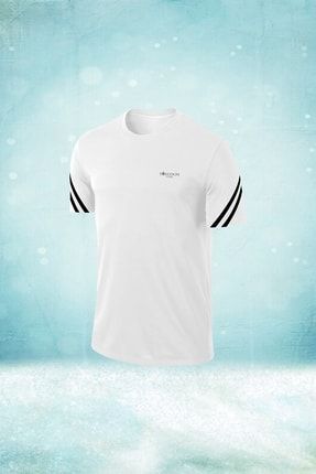 Büyük Beden Erkek Beyaz Dri-fit Kumaş Yürüyüş Için Konforlu Sıfır Yaka T-shirt (4xl- 10xl) AE00007