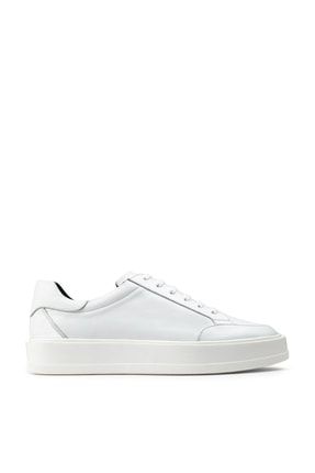 Hakiki Deri Beyaz Sneaker Erkek Ayakkabı 01882MBYZP01