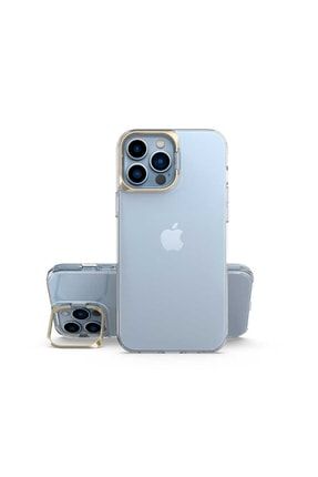 Iphone 13 Pro Max Uyumlu Airbag Köşeli Metal Kamera Koruması Stand Olabilen Şık Skuba Kapak GNCLKDR-SKUBA-1