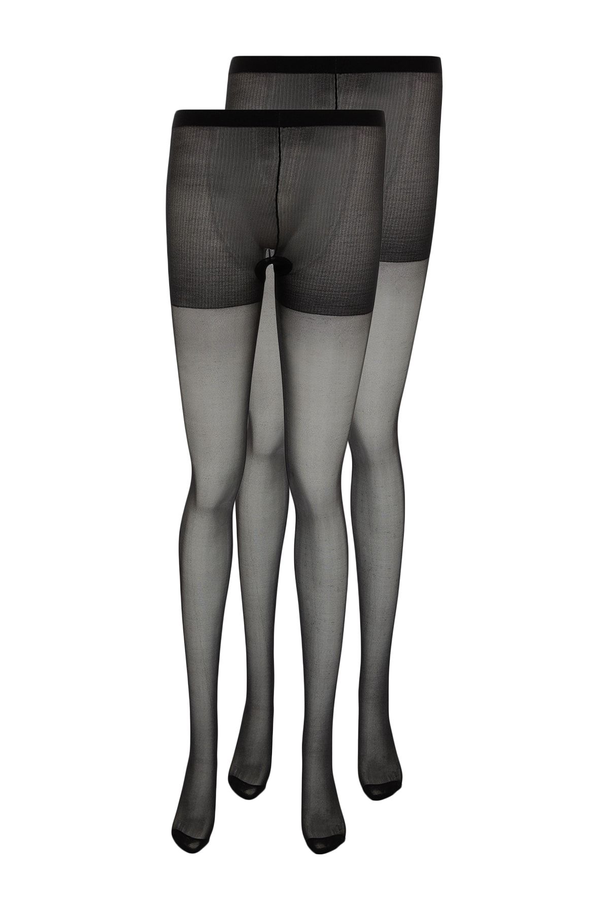 Trendyol Collection-Schwarze 2er-Pack Jacquard-Stricksocken THMAW23CO00096 4