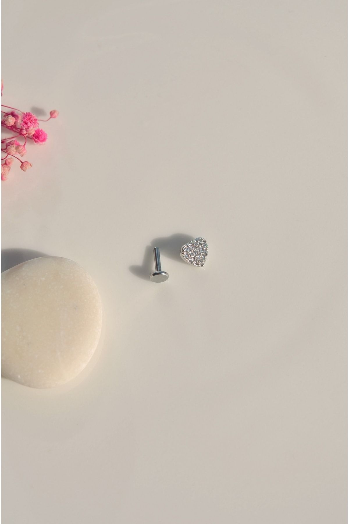 Sacce Scarves Accessories Zircon Stone Silver Color Heart Helix