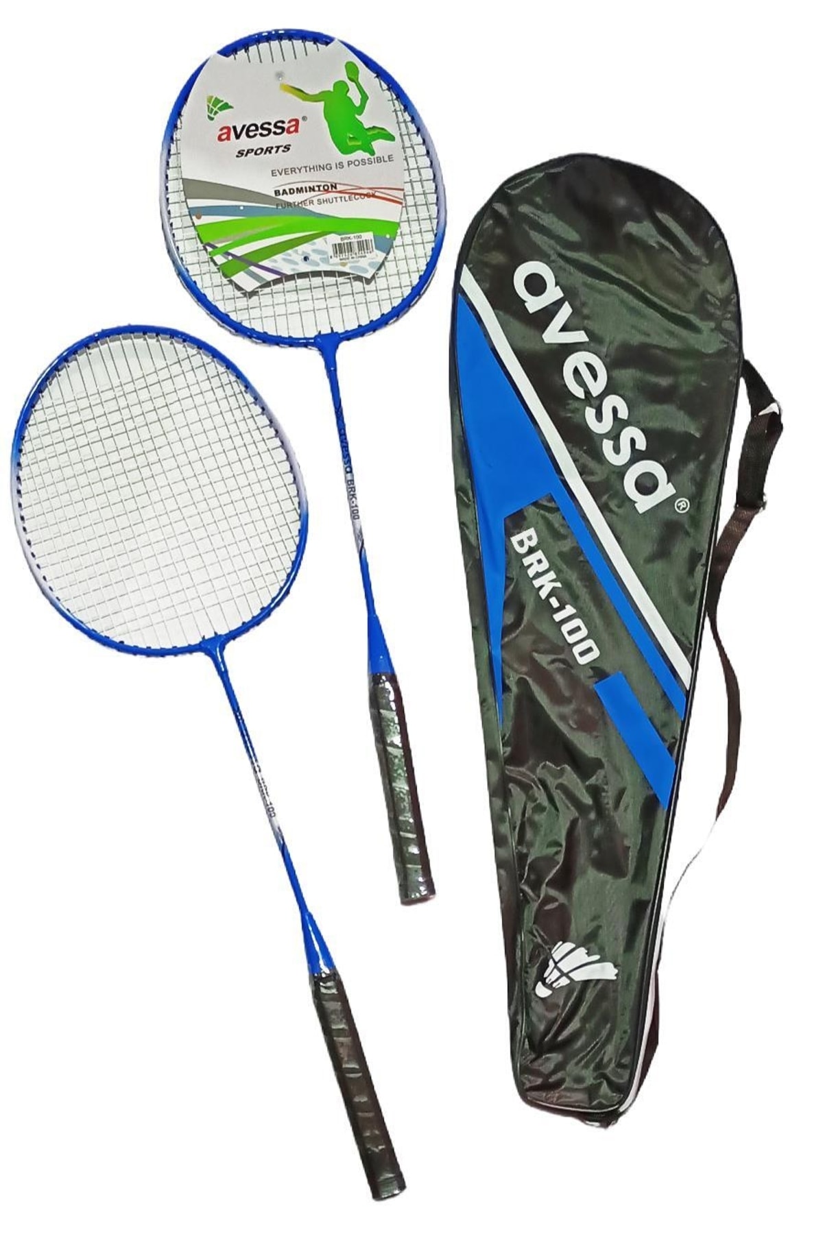 AVESSA Badmington Başlangıç Raket Seti Çantalı Mavi
