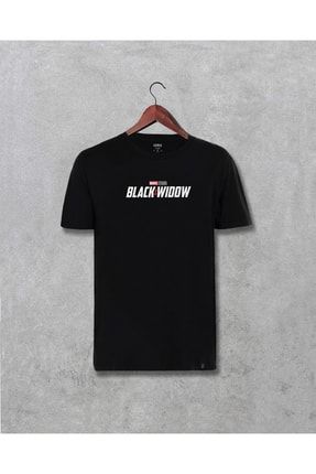 Marvel Black Widow Baskılı Unisex Tasarım Tişört 3283dark11631671