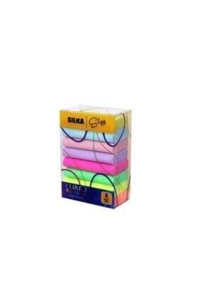 Curved Rainbow Pastel Silgi 8'li Sınav Silgisi Renkli 854857658483