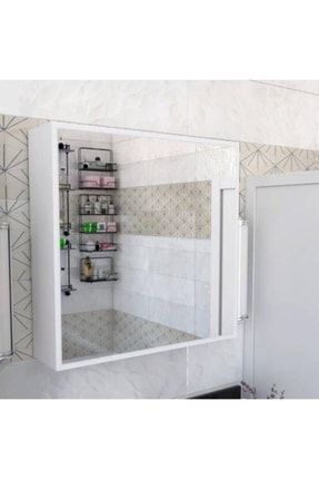 Aynalı Banyo Dolabı 2 Kapaklı Asma Dolap Banyo Havlu Dolabı Aynalı Dolap Banyo Rafı aynalıbanyo
