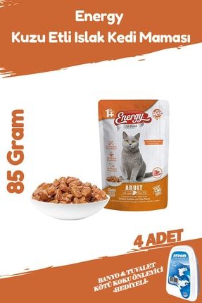 85gr Kuzu Etli Yetişkin Islak Kedi Maması 4'lü + Banyo&tuvalet Kokusu AD12S1SDFD2AD