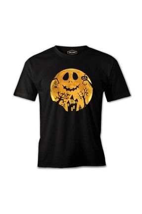 Halloween - Cadılar Bayramı Ay Siyah Erkek Tshirt ÖS-590