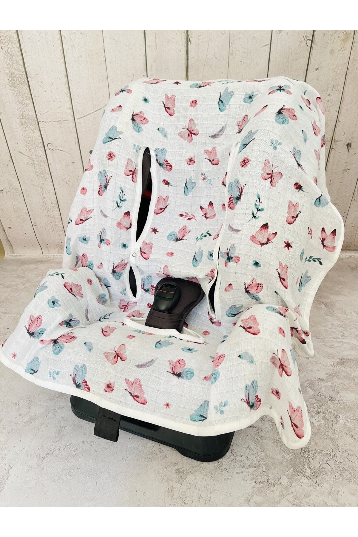 JUNİPERUS Bebek Müslin Oto Koltuk Puset Kılıfı Lastikli fotoğrafı 2 (önizleme)