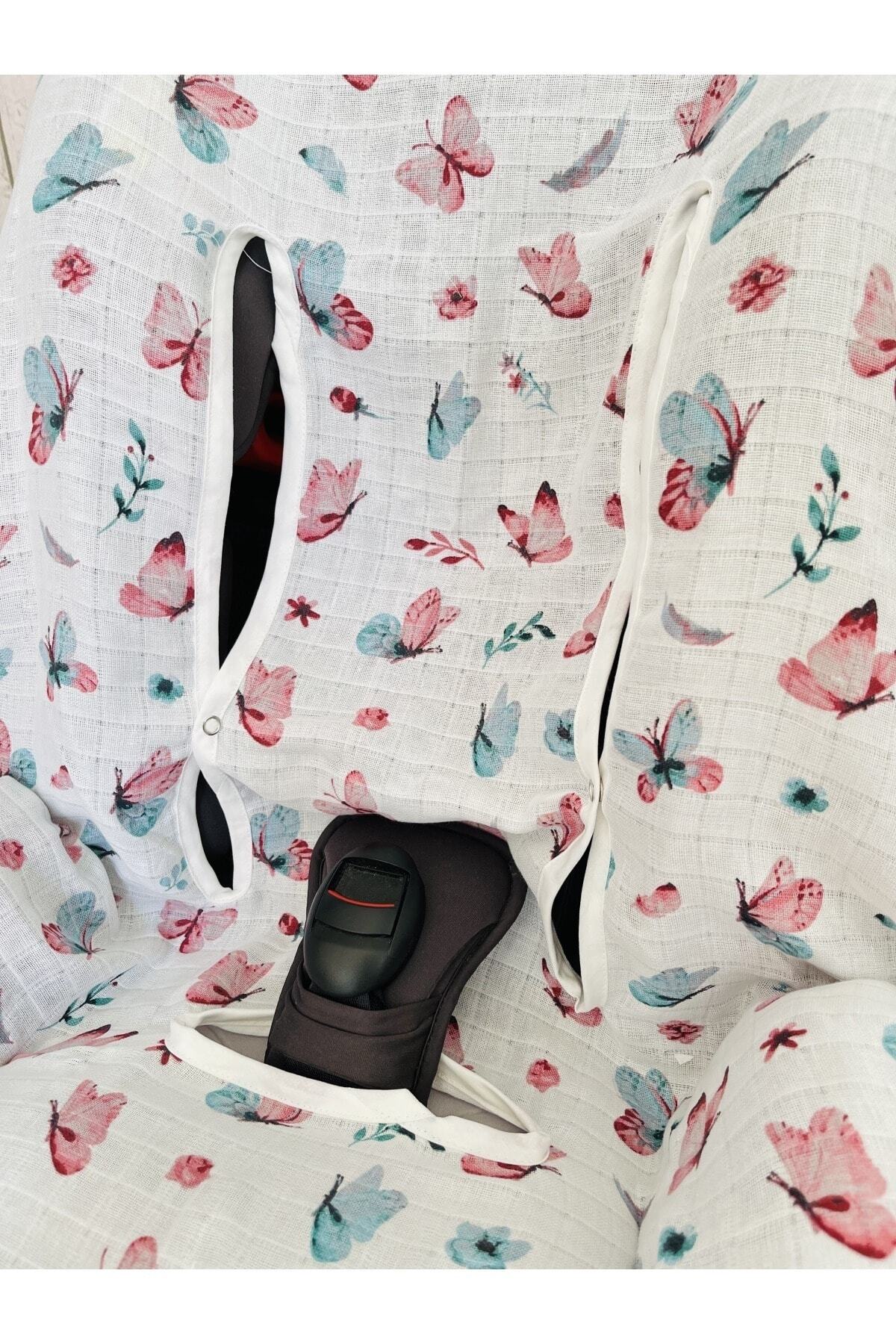 JUNİPERUS Bebek Müslin Oto Koltuk Puset Kılıfı Lastikli fotoğrafı 3 (önizleme)