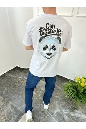 Passione Panda Beyaz Tshirt P-001586