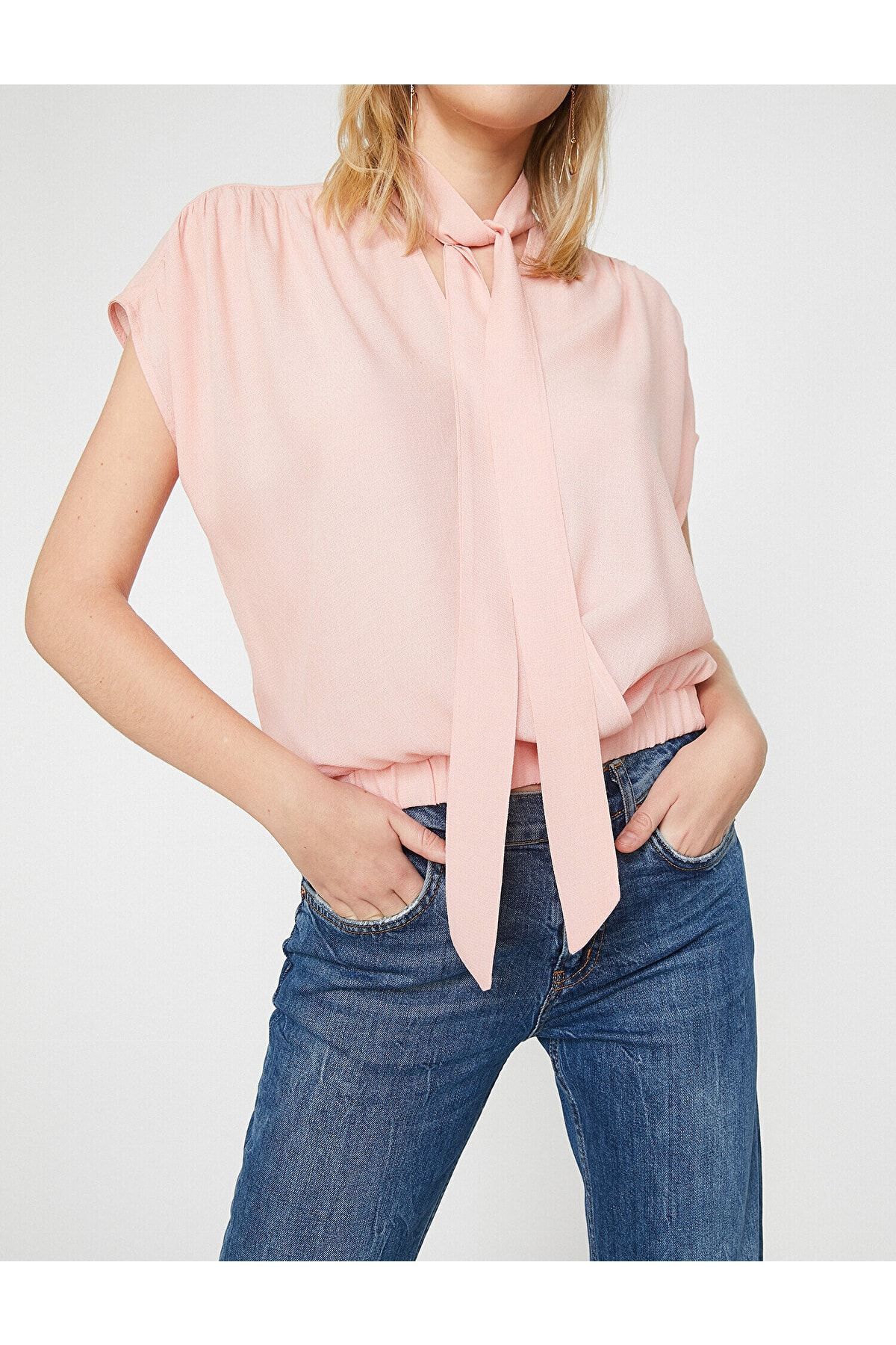 Koton Bluse Rosa Regular Fit Fast ausverkauft
