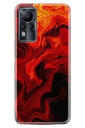 Note 11 Pro Kılıf Silikon Desen Özel Seri Red Orange Zigzag 1695 İnfiNote 11 Pro1x7t12
