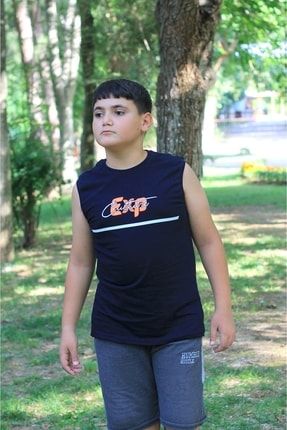 Explore Baskılı Pamuklu Askılı Erkek Çocuk T-shirt F3207224