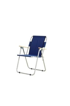 Katlanabilir Kamp Sandalyesi Piknik Sandalyesi Plaj Sandalyesi Mavi VD740045