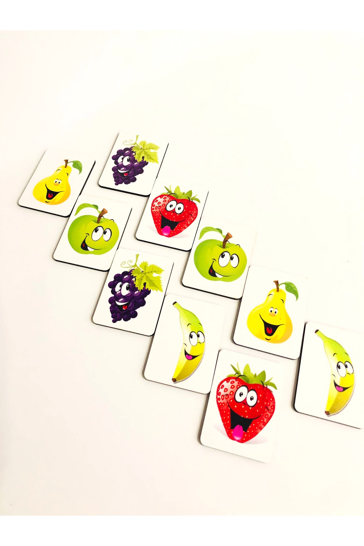 samsunlazer Ahşap Eşleştirme Meyveler Eğitici Oyuncak Zeka Kartları Flashcards fotoğrafı 3 (önizleme)