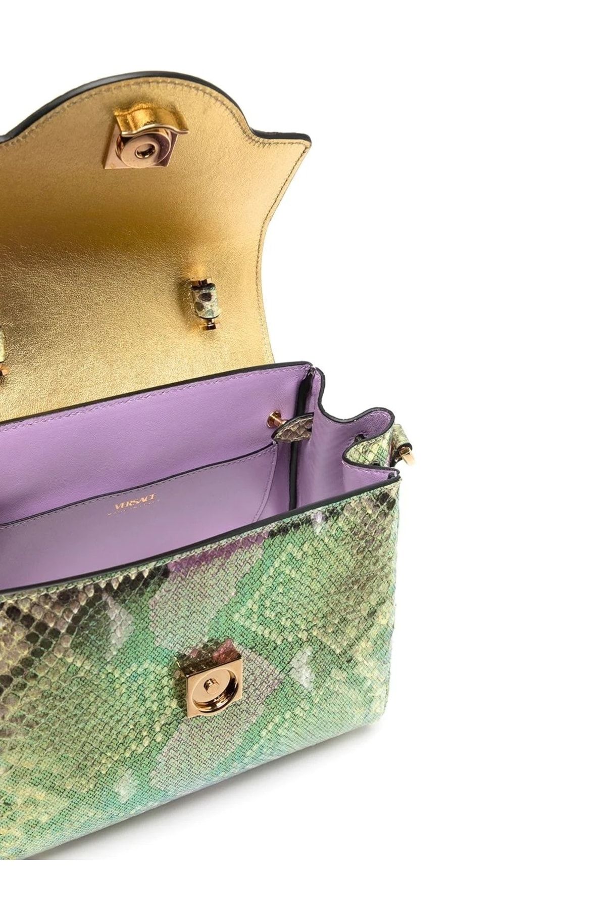 Versace snakeskin shop bag