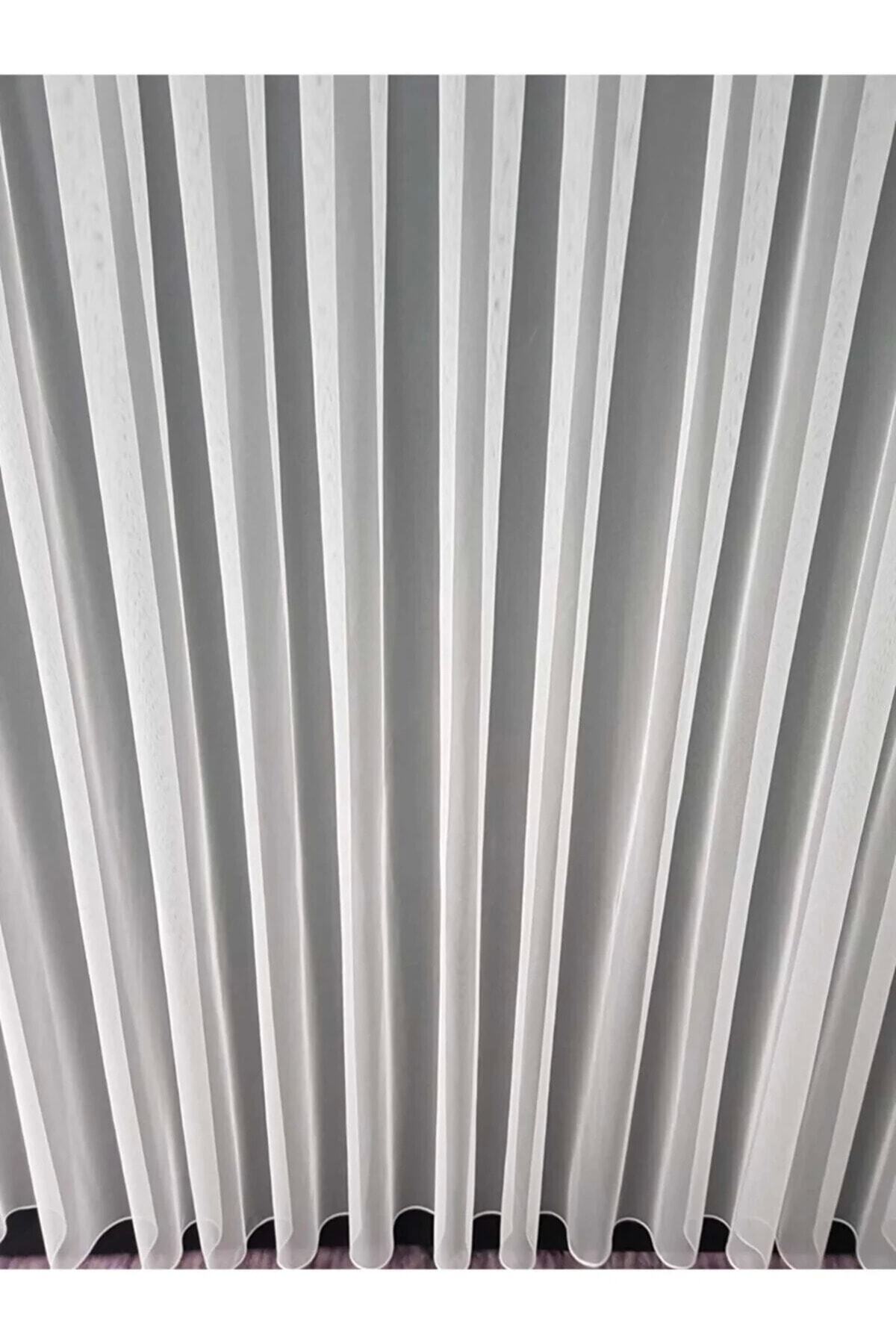 Brillant-Ecru Grek Tulle Shiny Curtain - 1/3 Πιέτες 3