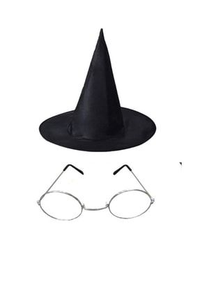 Harry Potter Büyücü Şapkası Ve Harry Potter Büyücü Gözlüğü Siyah Renk 4180501