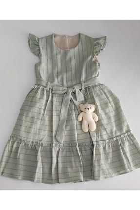 Ayıcıklı Kız Çocuk Elbise 4212