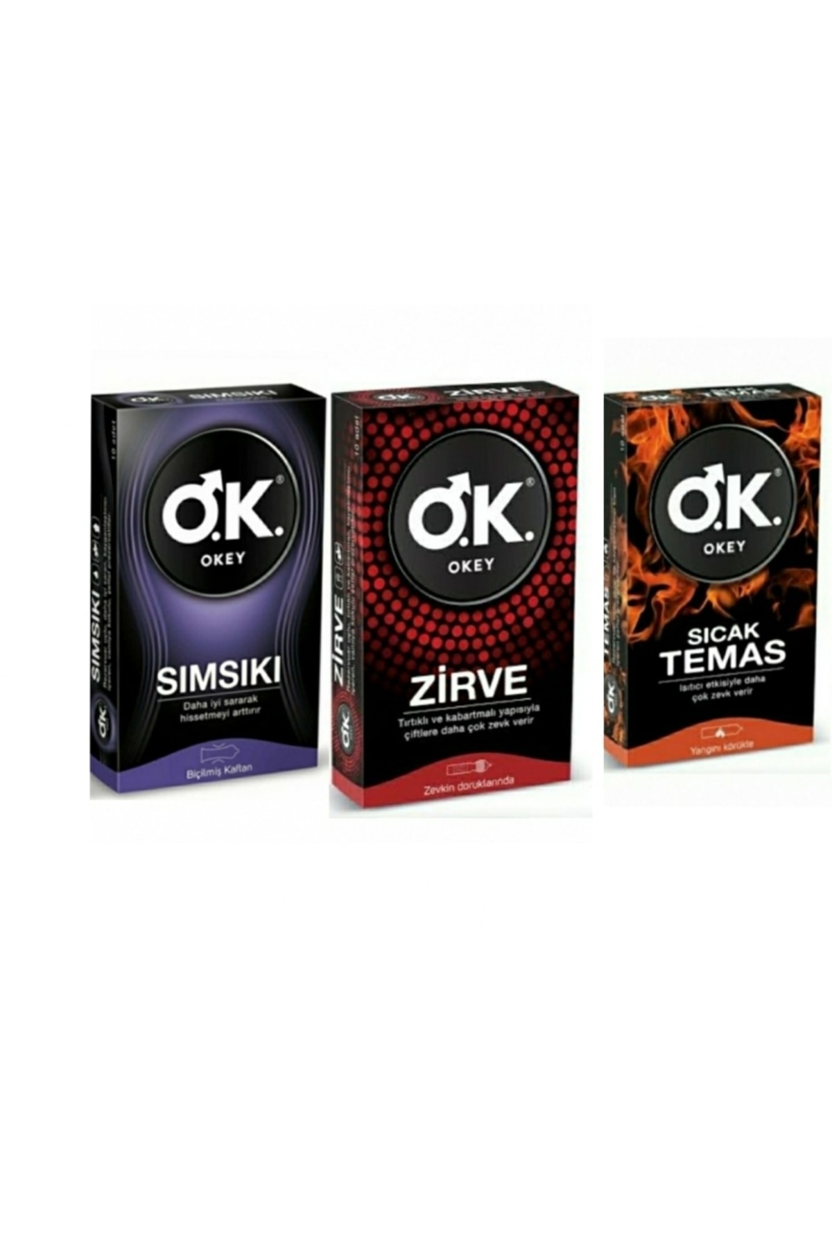 Prezervatif Sımsıkı 10 Lu + Zirve 10 Lu + Sıcak Temas 10 Lu