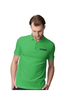 Erkek Spor T-shirt Polo Yaka Yeşil MU001-001-750