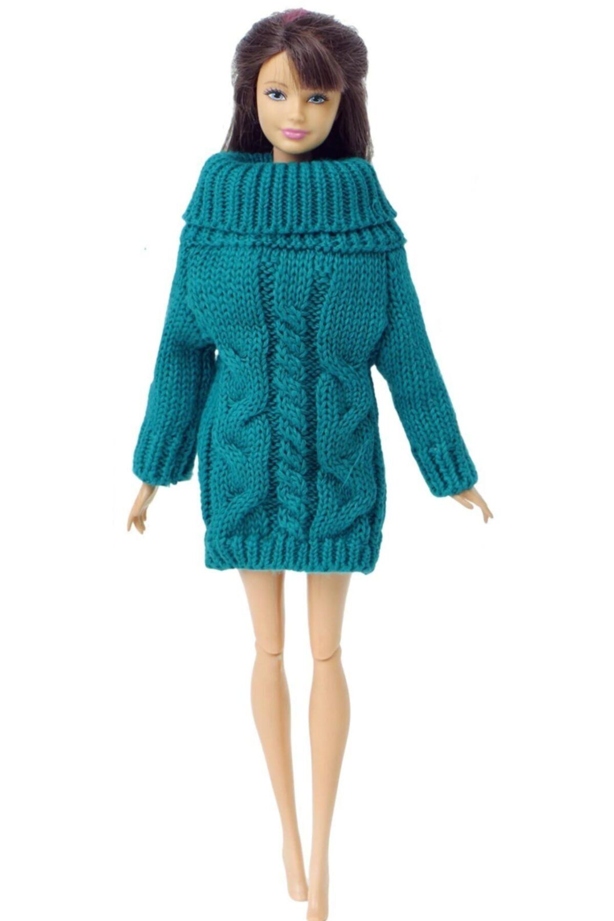 Doll Barbie Kiyafet Bebek Dahil Degildir Orme Kazak Yesil Fiyati Yorumlari Trendyol