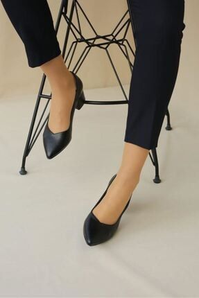 Kadın Topuklu Ayakkabı-siyah B363