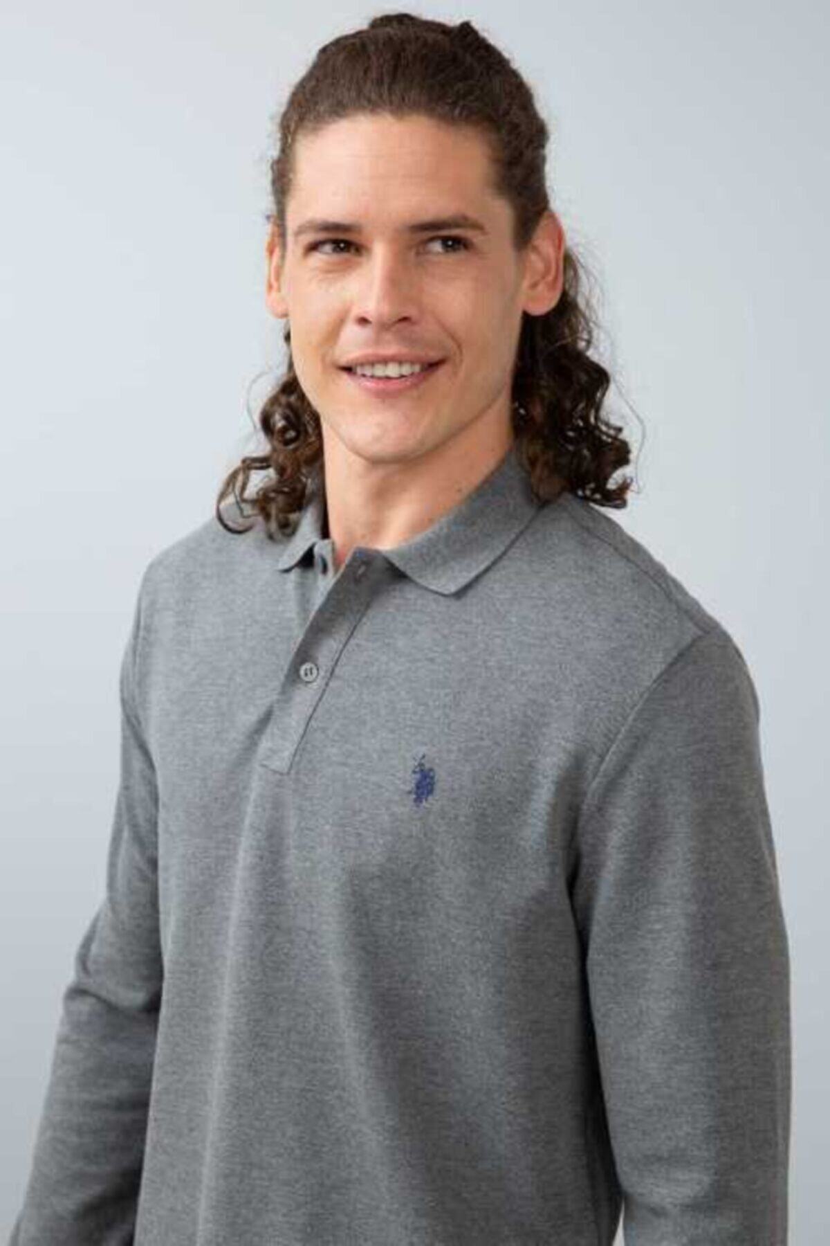 سویشرت مردانه خاکستری یو اس پولو | G081GL082.000.838920 اورجینال - تصویر 2