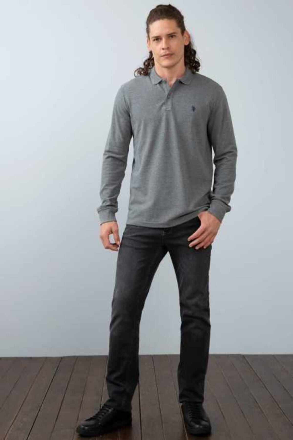 سویشرت مردانه خاکستری یو اس پولو | G081GL082.000.838920 اورجینال - تصویر 3