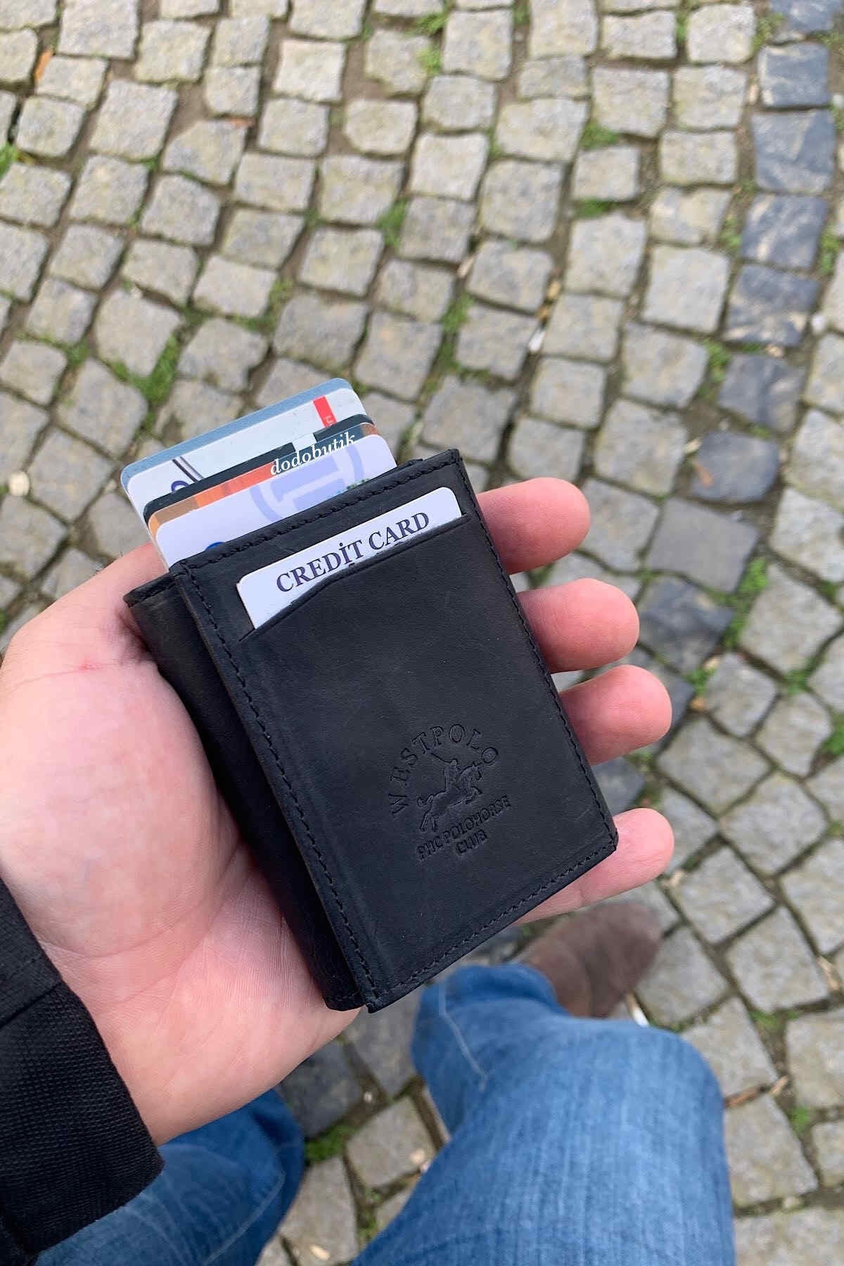 Genuine Leather Mechanism Wallet