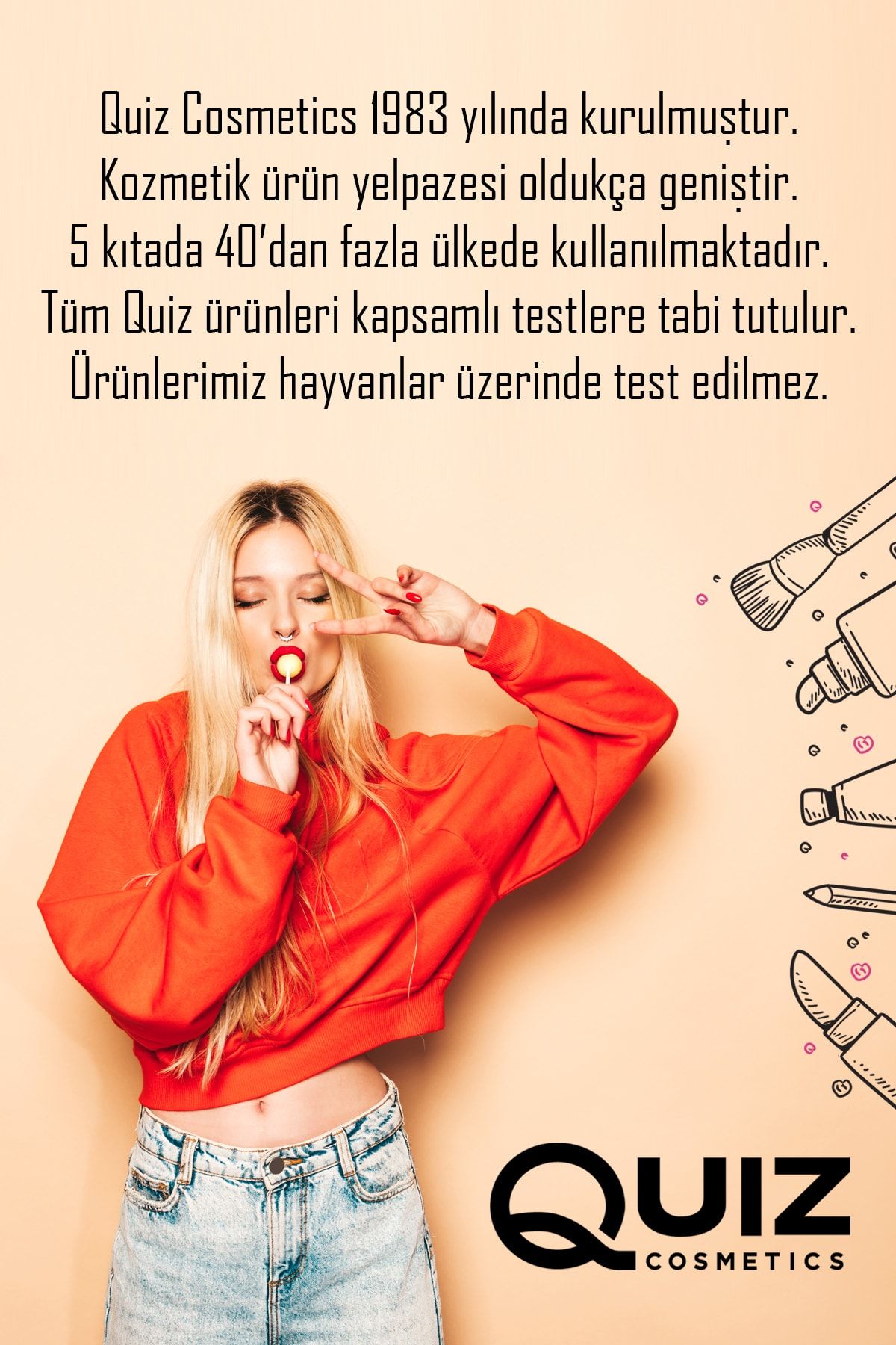 QUIZ Kadifemsi Ruj Uzun Süre Kalıcı Kremsi Ruj - Velvet Long Lasting Lipstick 107 ZO10482