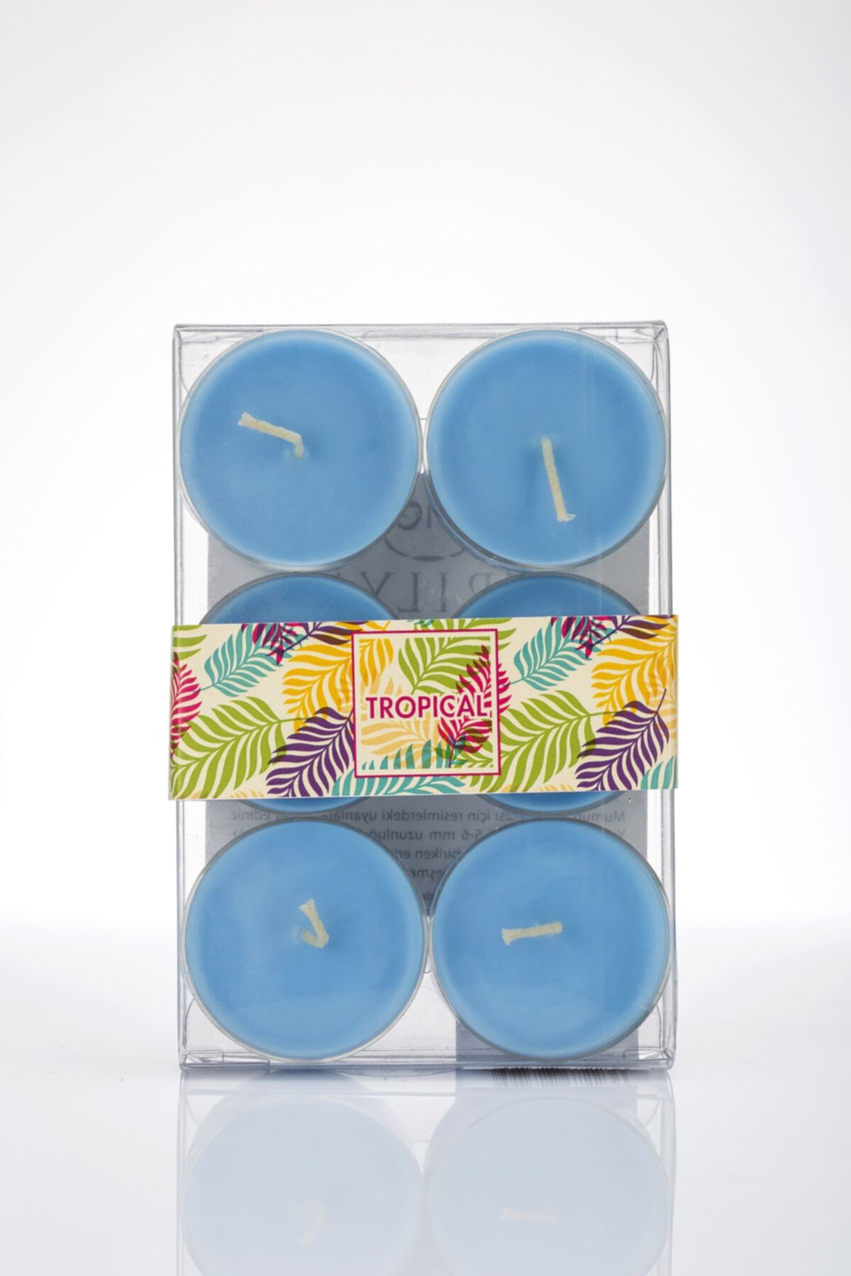شمع و چراغ آبی مجموعه Tealight 6 Li Blue  Missi