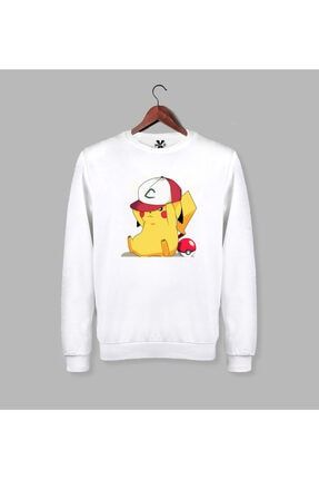 Pikachu - Pokemon Baskılı Uzun Kollu Sweat - Sweatshirt 3724723776