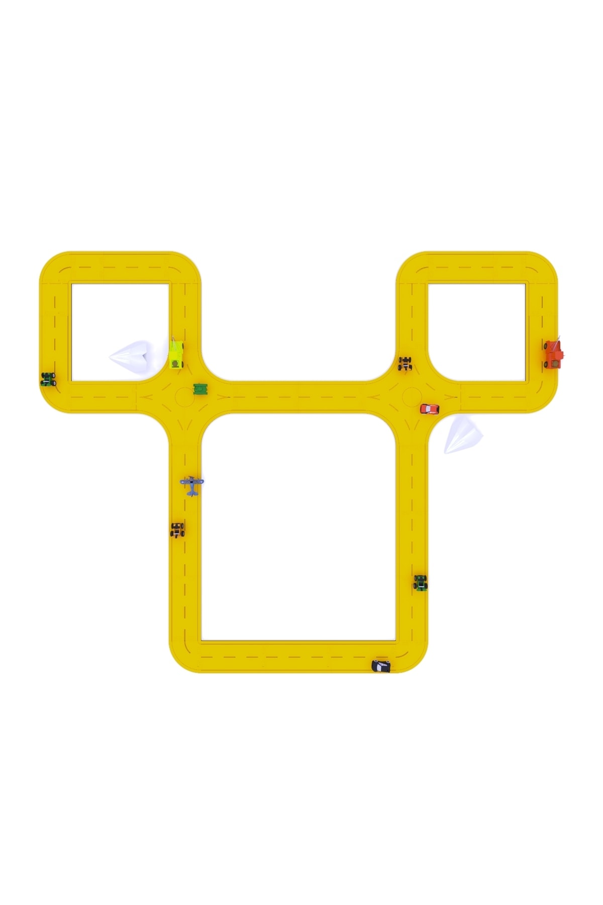 KUK Design Kuk's 52 Parça Dev Ahşap Yol Araç Oyun Seti Eğitici Oyuncak Puzzle fotoğrafı 2 (önizleme)