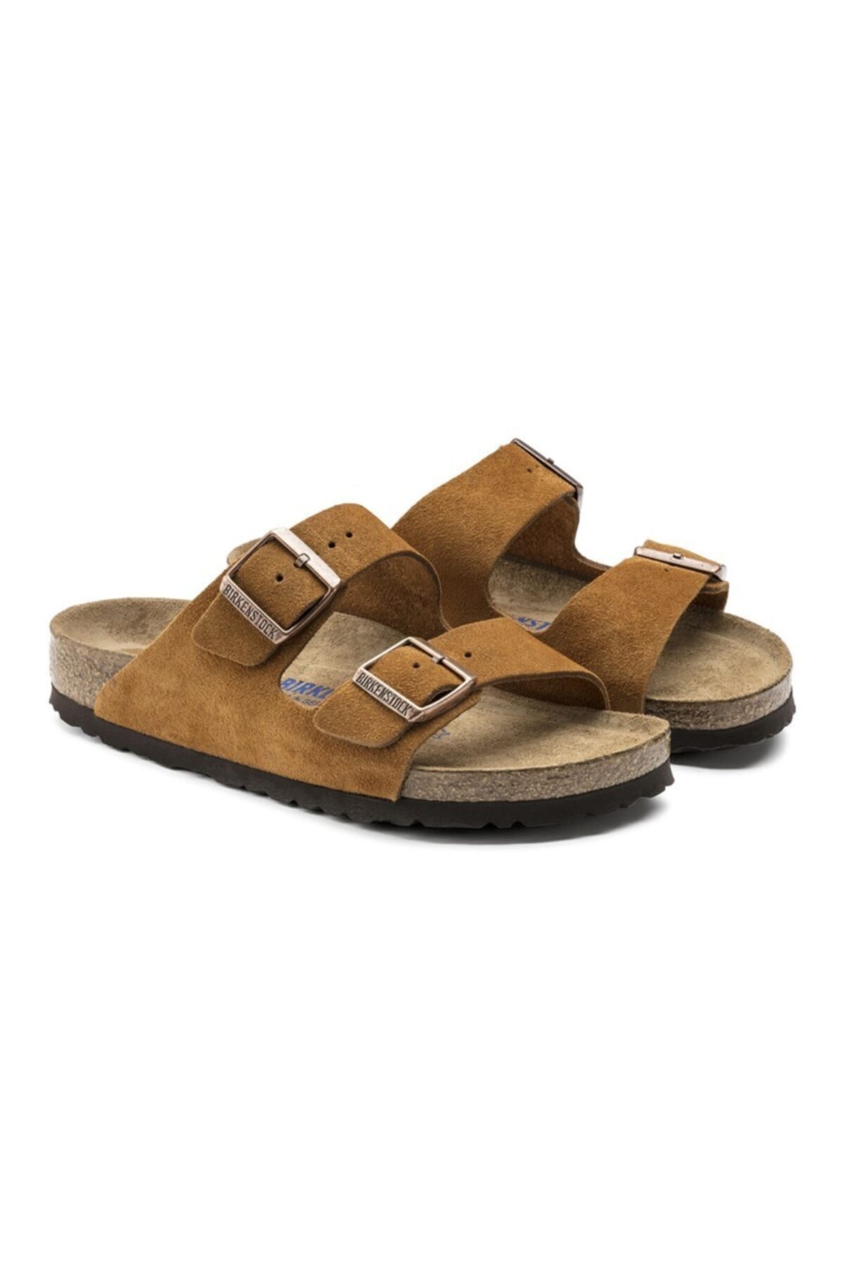دمپایی بیرکن استاک زنانه چرم مصنوعی قهوه ای  راسته      Beachwear | Birkenstock 1009527 VN - تصویر 3