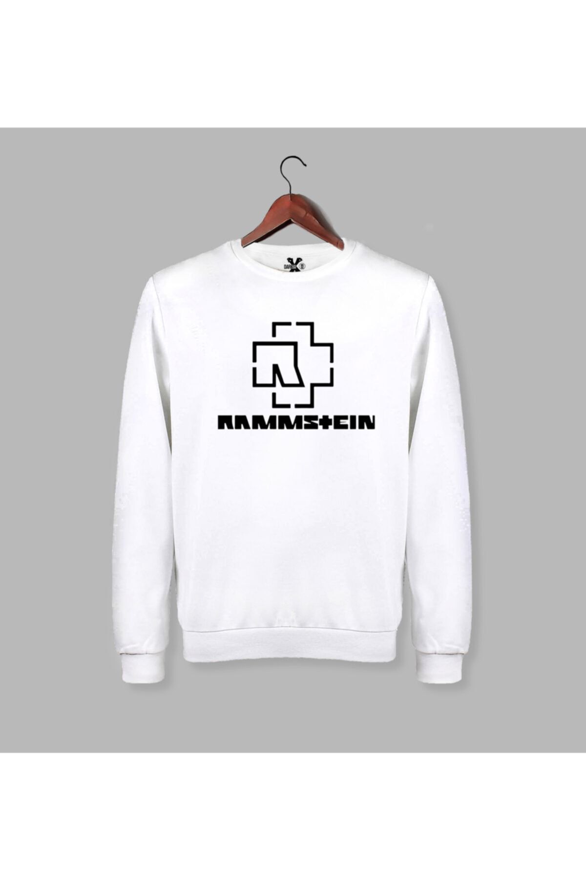 Darkia Rammstein Printed White Sweat Sweatshirt