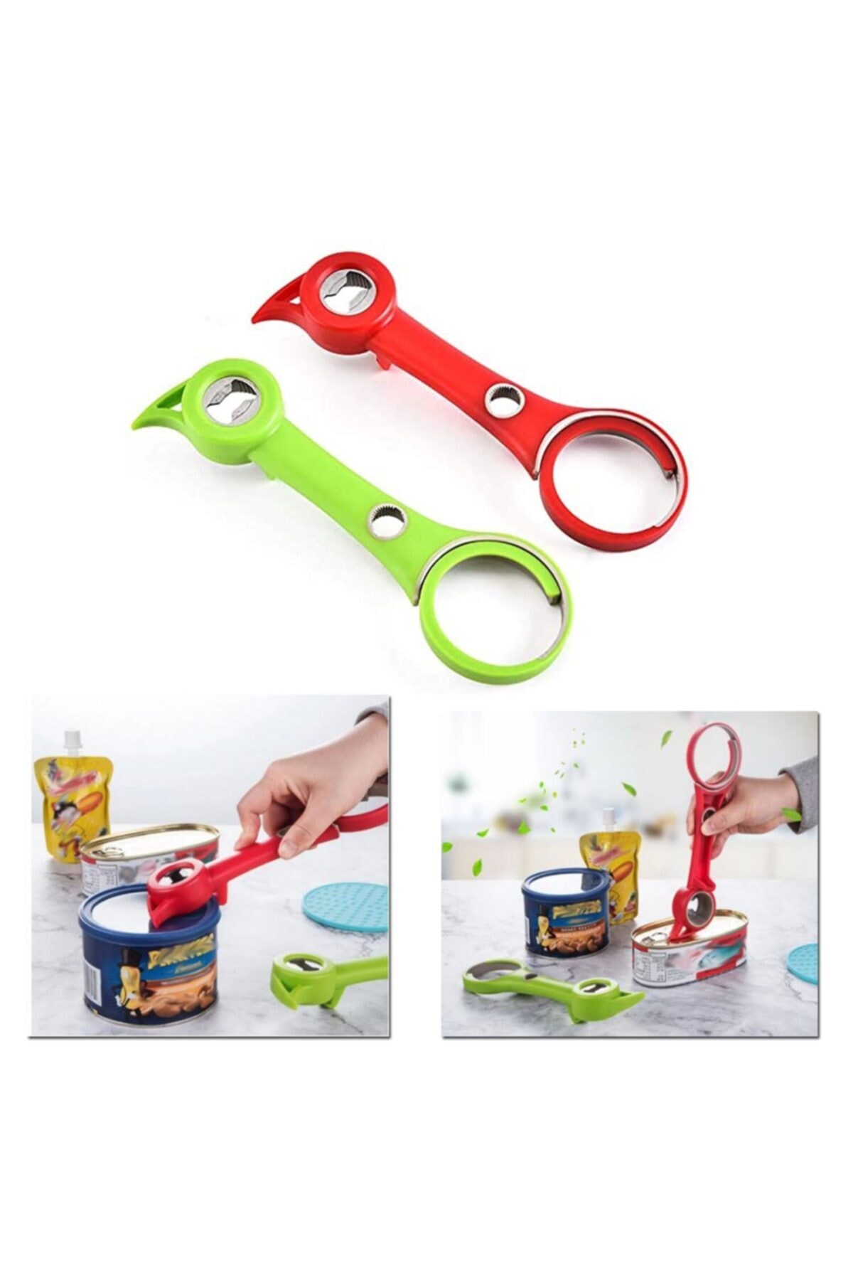 Maksipazar Çok Fonksiyonlu Paslanmaz Çelik Şişe Açacağı Konserve Açacağı