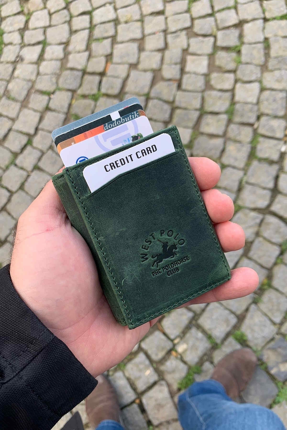 Genuine Leather Mechanism Wallet